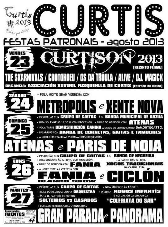 Colexiata do Sar: Fiestas Patronales de Curtis 2013